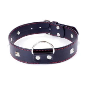 Fetish B - Series Collar with studs 3 cm Red Line