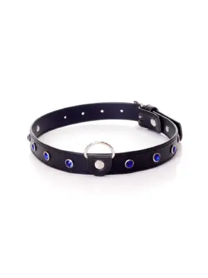 Fetish B - Series Collar - 2 cm navy blue crystal