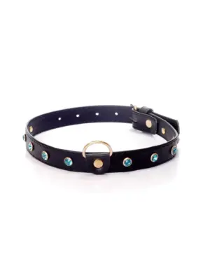 Fetish B - Series Collar - 2 cm turquoise crystal