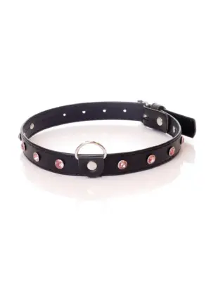 Fetish B - Series Collar - 2 cm pink crystal