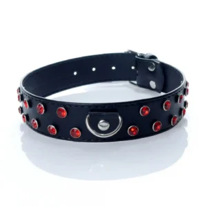 Fetish B - Series - Collar 3 cm. red crystal