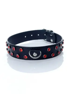 Fetish B - Series - Collar 3 cm. red crystal