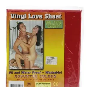 VINYL BED SHEET RED 158x227CM