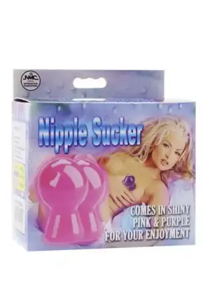 NIPPLE SUCKER PAIR IN SHINY PINK
