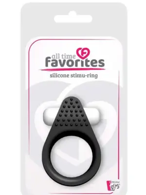 ALL TIME FAVORITES SILICONE STIMU-RING BLACK