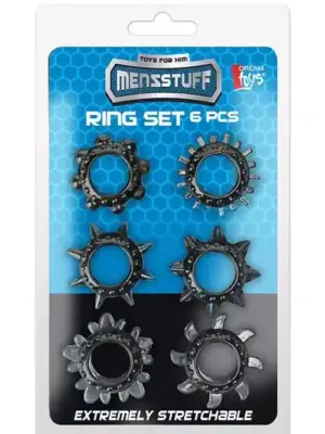MENZSTUFF 6PC STRETCHEABLE RING SET