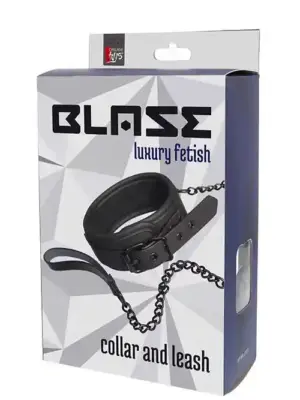 BLAZE COLLAR AND LEASH BLACK