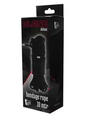 BLAZE DELUXE BONDAGE ROPE 10M BLACK