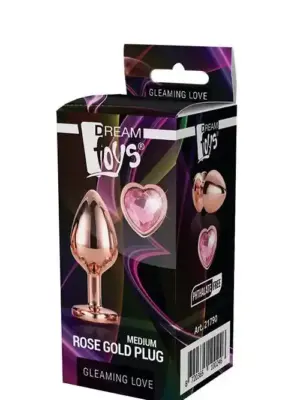 GLEAMING LOVE ROSE GOLD PLUG MEDIUM