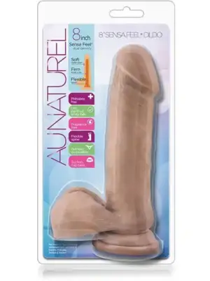 AU NATUREL 8INCH SENSA FEEL DILDO LATIN