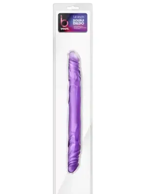 B YOURS 14INCH DOUBLE DILDO PURPLE