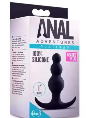 ANAL ADVENTURES PLATINUM BEADED PLUG