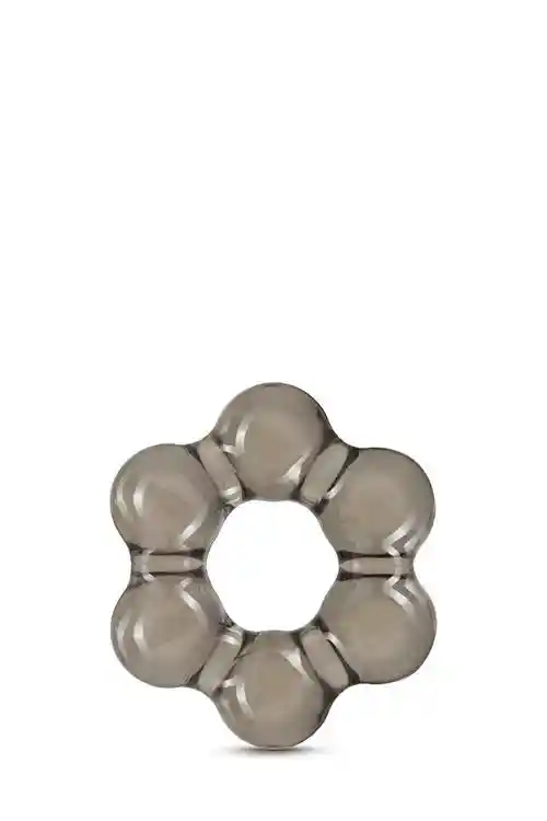 STAY HARD THICK BEAD COCK RING BLACK - obrazek 2