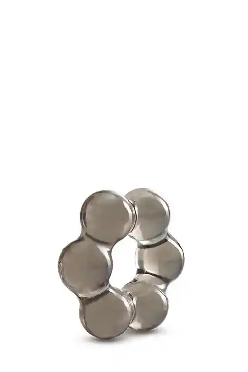 STAY HARD THICK BEAD COCK RING BLACK - obrazek 3