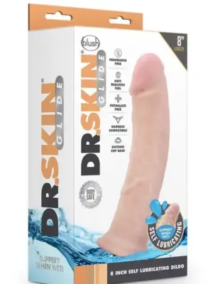 DR. SKIN 8INCH SELF LUBRICATING DILDO