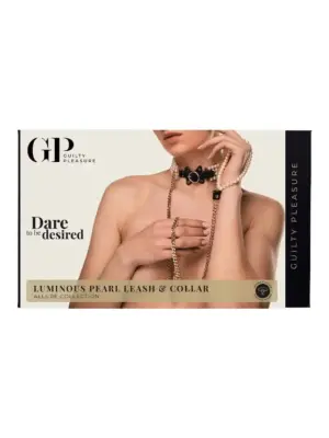 GUILTY PLEASURE LUMINIOUS PEARL LEASH AND COLLAR