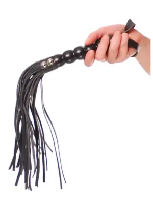 FETISH FANTASY SERIES BEADED CAT-O-NINE TAILS BLACK