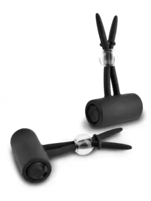 FETISH FANTASY SERIES LIMITED EDITION VIBRATING SILICONE NIPPLE LASSOS BLACK
