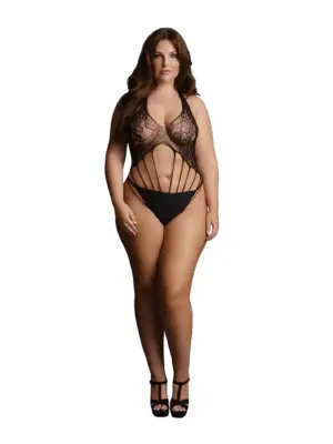 Strappy Lace Teddy - Plus Size