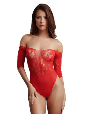 Crotchless Rhinestone Teddy - One Size