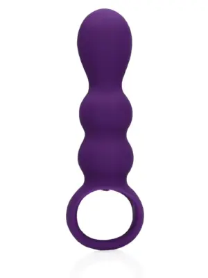 Teardrop Shaped Anal Vibrator - Clear Purple