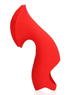Textured Finger Vibrator - Sunrise Red