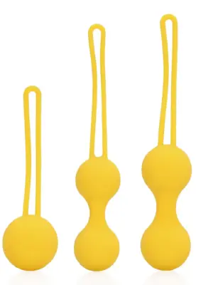 Kegel Ball Exercise Set - Lemonade Yellow