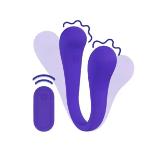 Dual-ended Bendable Vibe with Remote Control - Purple