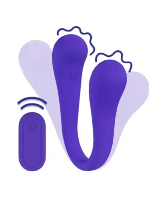 Dual-ended Bendable Vibe with Remote Control - Purple