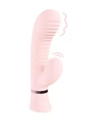 Mystique - Ribbed Rabbit Vibrator - Pink