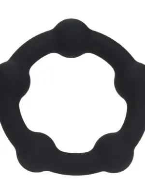 Beaded Silicone Cockring - S - 30mm - Black