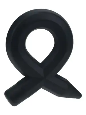 Pencil Liquid Silicone Cockring - Black