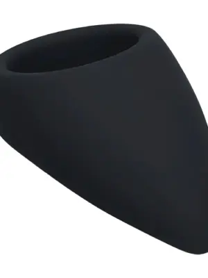 Teardrop Silicone Cockring - Black