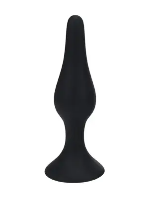 Slim Silicone Anal Plug - XL - Black