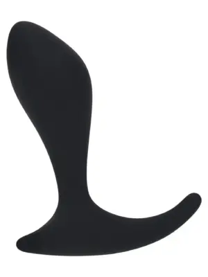 Single Ripple Silicone Prostate Massager - Black