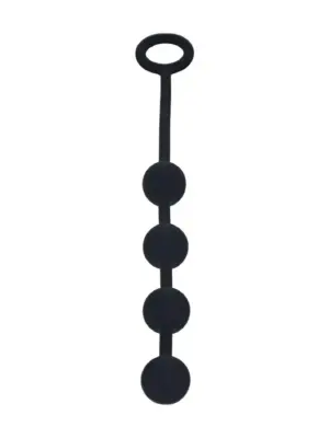 Round Silicone Anal Balls - S - 20mm - Black