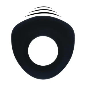 Sealed Liquid Silicone Vibrating Cockring - Black