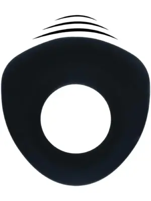 Sealed Liquid Silicone Vibrating Cockring - Black