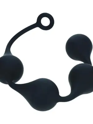Silicone Waterdrop Anal Balls - XL - 50mm - Black