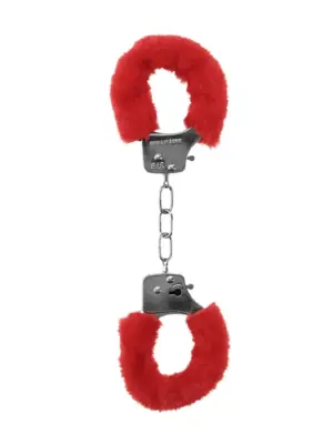 Pleasure Handcuffs Furry Red