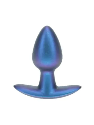 Wtyczka Analna z Miękkiego Silikonu - Small - 2,6 / 6,5 cm - Metaliczny Niebieski