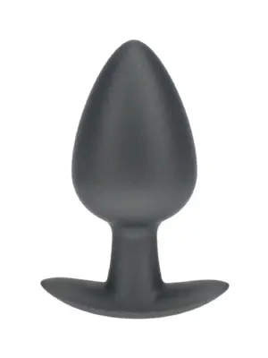 Wtyczka Analna z Miękkiego Silikonu - Duża - 3.5'' / 8,9 cm - Metaliczny