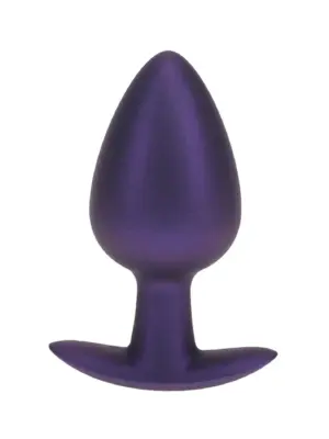 Wtyczka Analna z Miękkiego Silikonu - Duża - Metaliczny Fiolet 3.5 cala / 8,9 cm