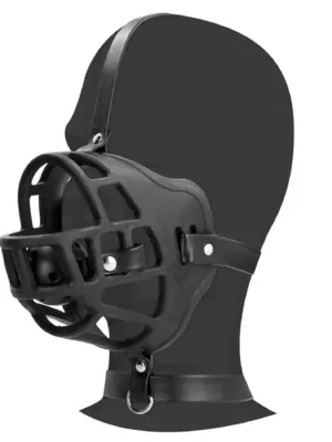 Muzzle with Removable Ball Gag - Black