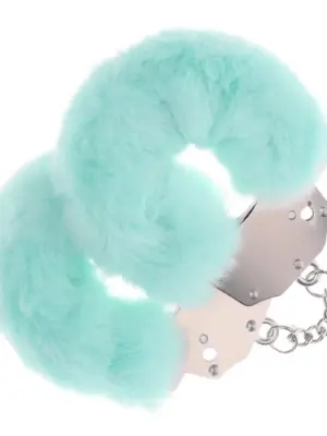 Heavy-duty Fluffy Handcuffs - Powder Green