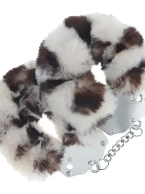 Heavy-duty Fluffy Handcuffs - Snow Leopard