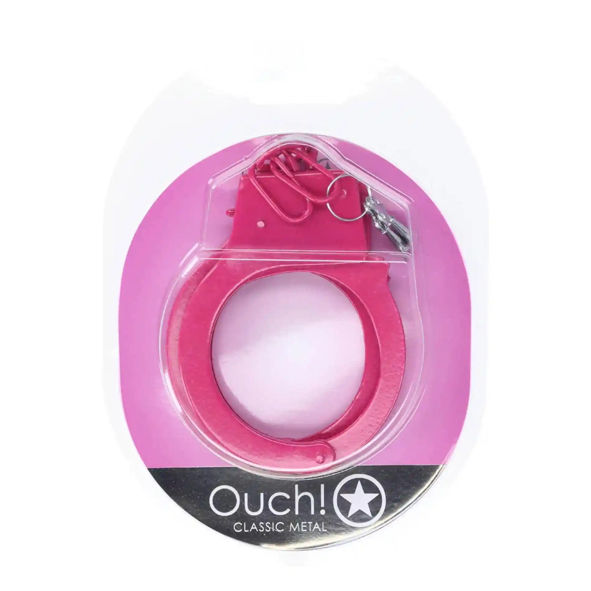 Classic Metal Handcuffs - Pink - obrazek 2