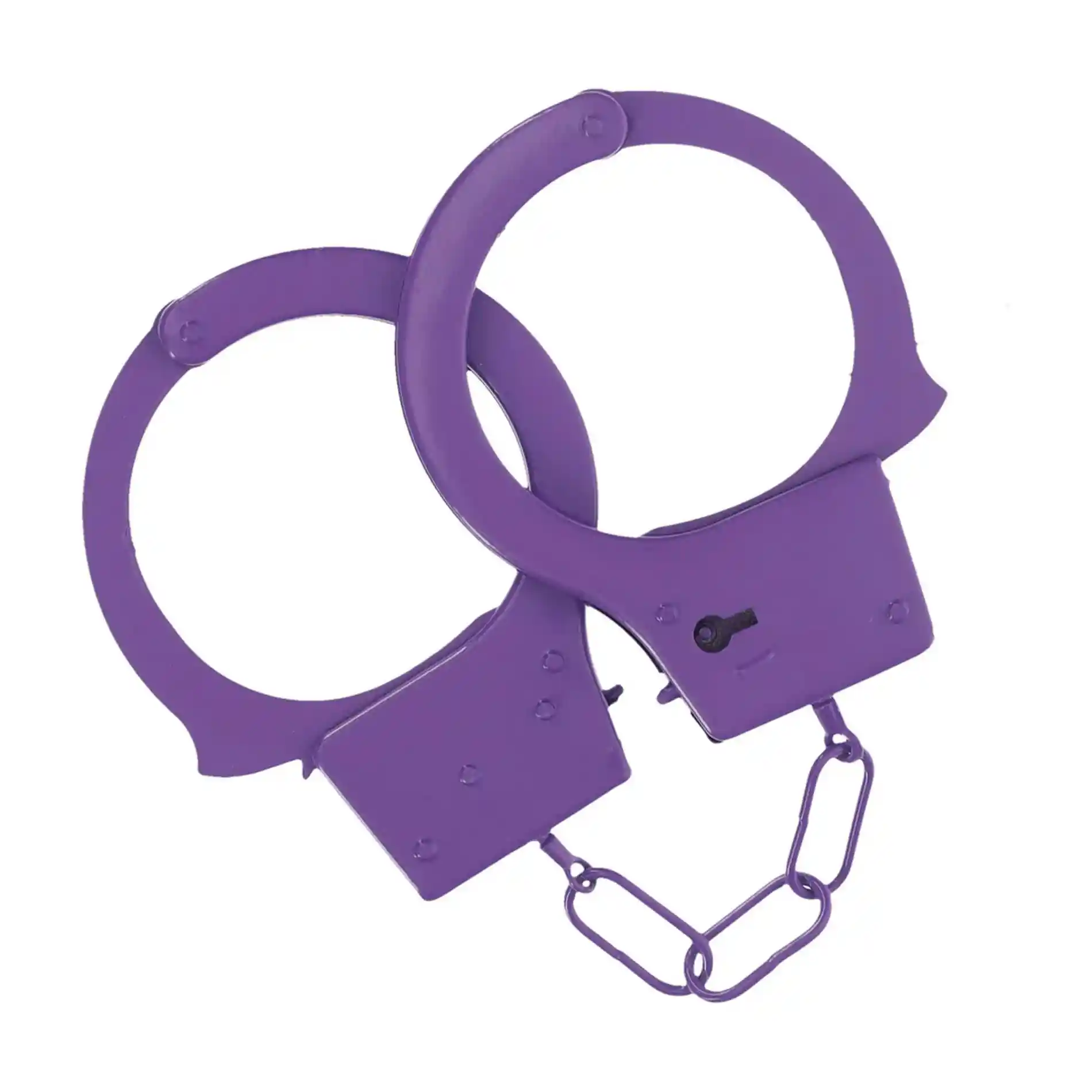 Classic Metal Handcuffs - Purple - obrazek 3