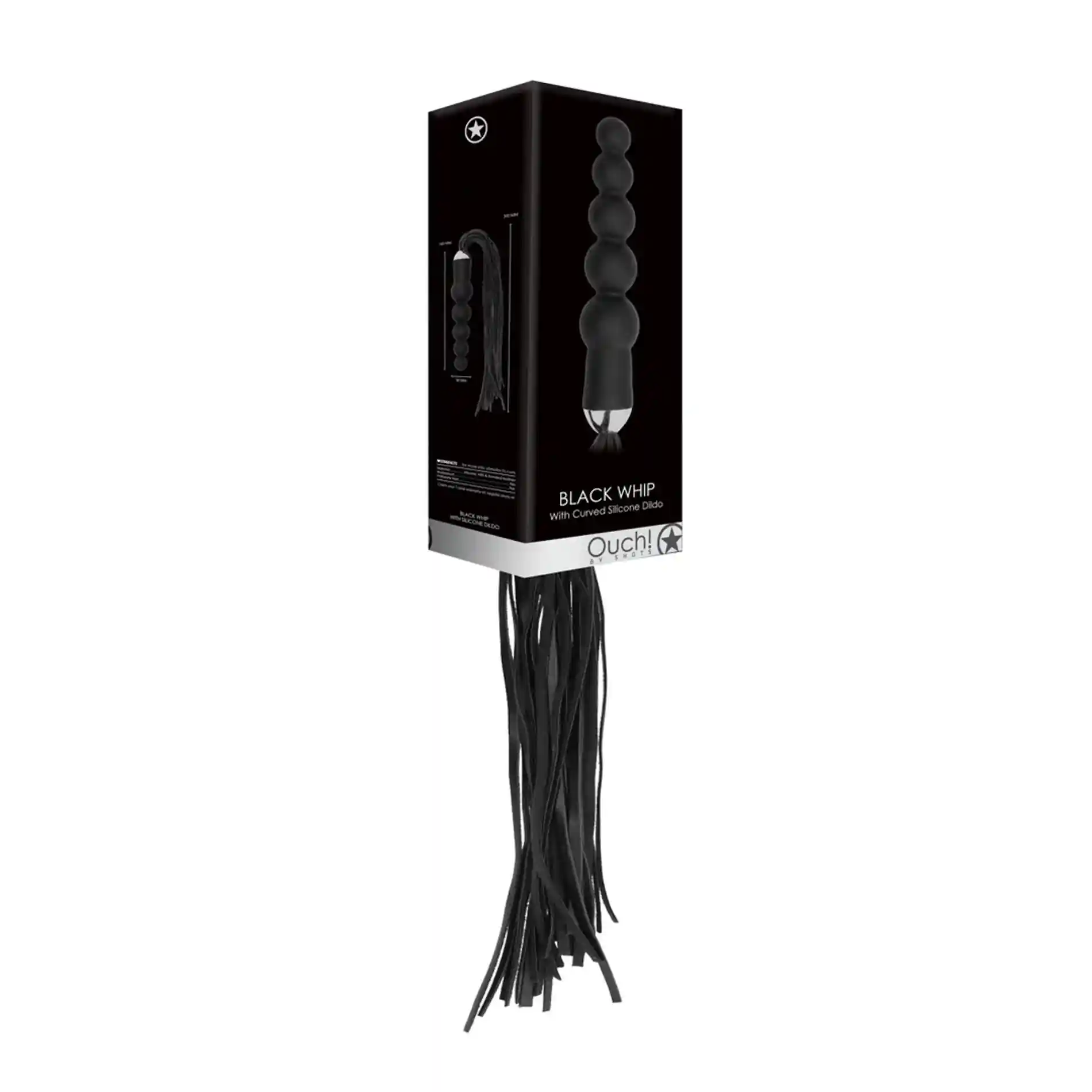 Whip with Curved Silicone Dildo - obrazek 2