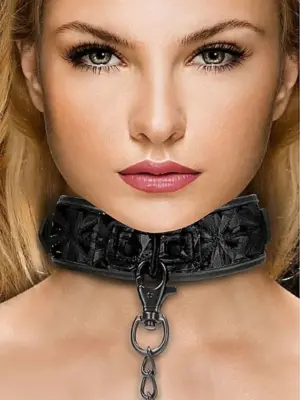 Luxury Collar with Leash - Black